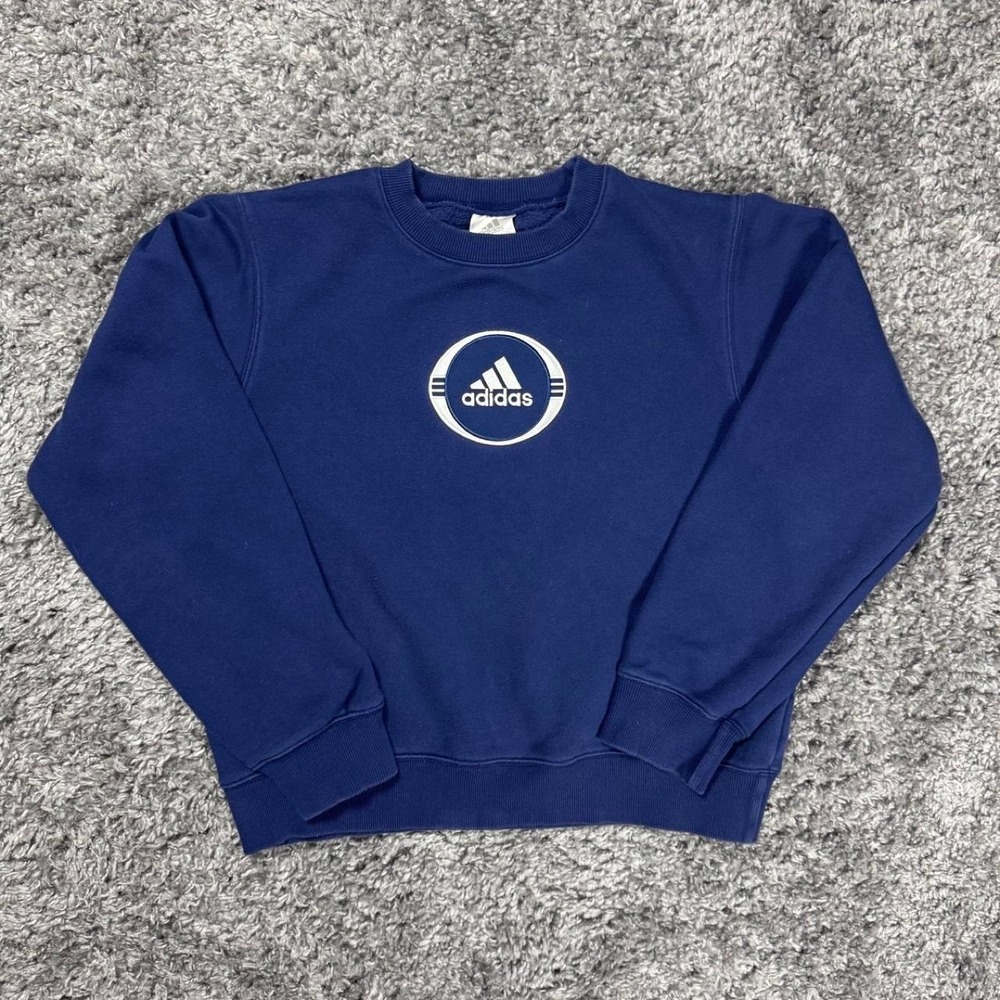 Adidas navy blue crewneck sweatshirt Size Large